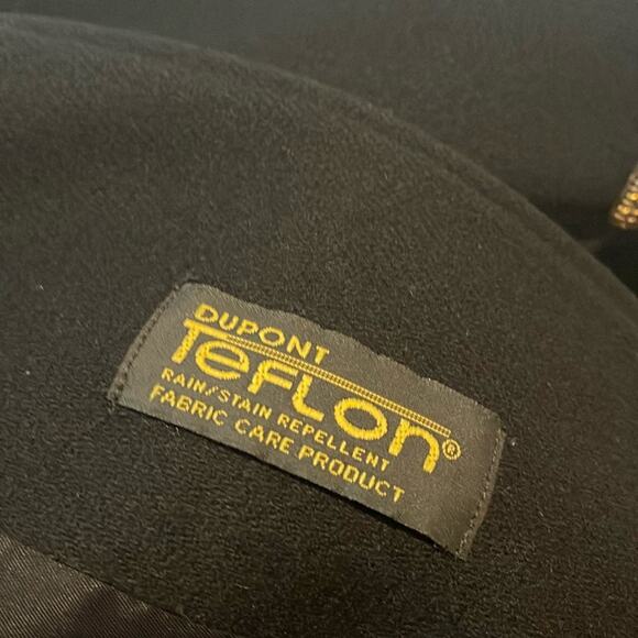 PORTRAIT Mid Length Vintage Wool Coat Black Size 10 - Picture 12 of 14